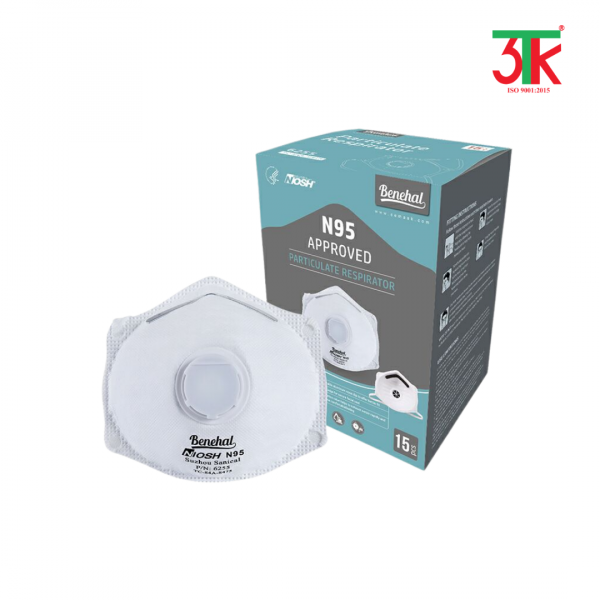 Khẩu trang lọc bụi N95 có van thở ra (mép rộng hơn)-6255